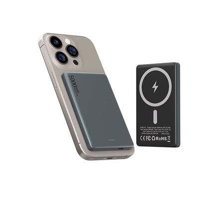 Giá tốt. Ngân hàng năng lượng từ tính tùy chỉnh 5000mAh 5W 7.5W Ngân hàng năng lượng không dây di động trực tuyến