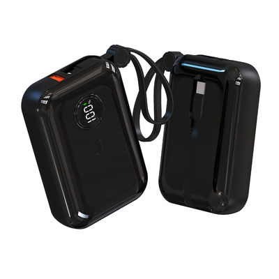 Giá tốt. ABS chống cháy PC Universal 10000mah Power Bank với cáp tích hợp trực tuyến
