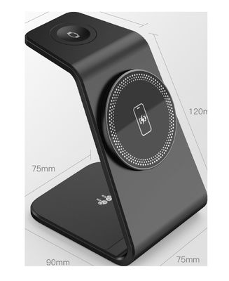 Giá tốt. Bộ sạc không dây nhỏ gọn 3 trong 1 5W Watch Output And 5W/7.5W/10W/15W Wireless Output trực tuyến