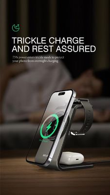 Giá tốt. đa năng 3 In 1 Wireless Charging Dock Station Cho Điện thoại / Đồng hồ trực tuyến
