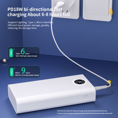 Giá tốt. White High Capacity Portable Power Bank 30000mAh Hoàn toàn tương thích trực tuyến