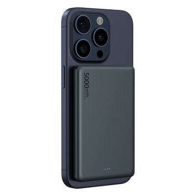 Giá tốt. Magnet Power Bank với đầu ra không dây 5W 7.5W 10W ABS PC Pin hợp kim nhôm Li Polymer trực tuyến
