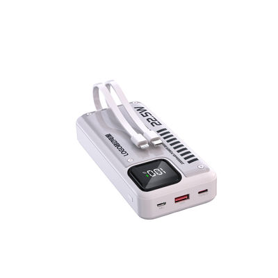 Giá tốt. Power Bank sạc nhanh di động 20000mah USB C Power Bank tích hợp trong cáp trực tuyến